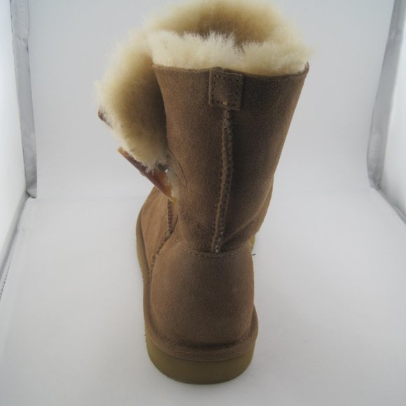 Kirkland Signature Womens Short Sheepskin Shearling Boots Brown and Tan Size 7 - Picture 5 of 12